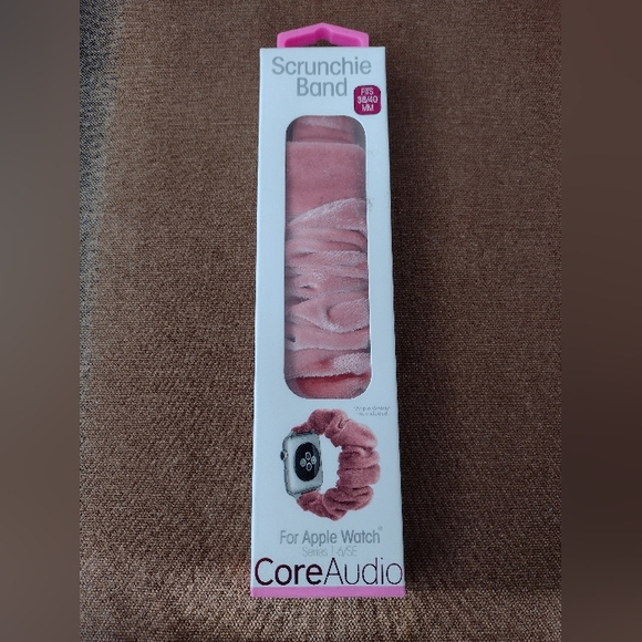 Scrunchie Band for Apple watch series 1-6/SE Pink Core audio - Picture 2 of 2
